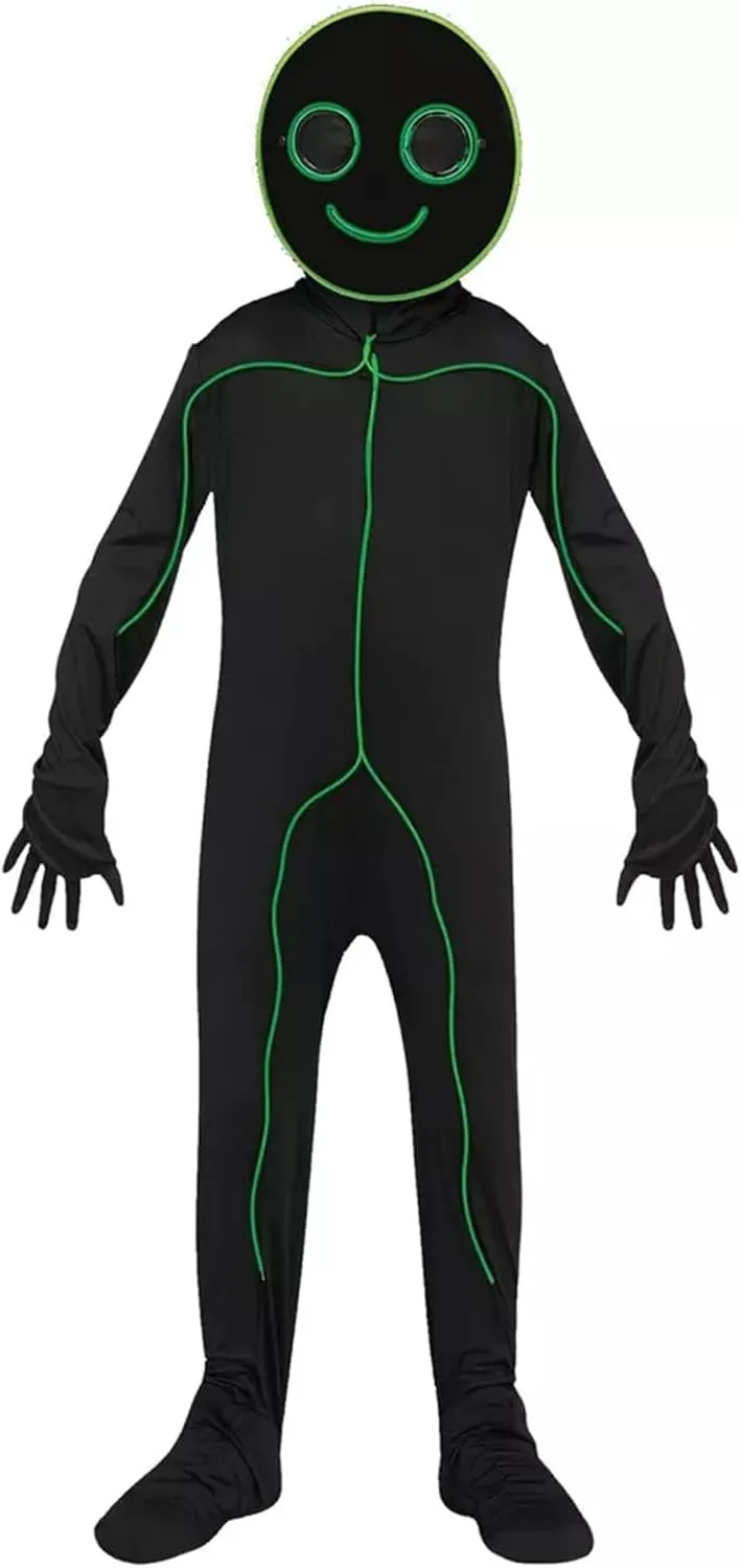 Child E.L. L.U. Stick Figure Glow Costume Small size 4-6