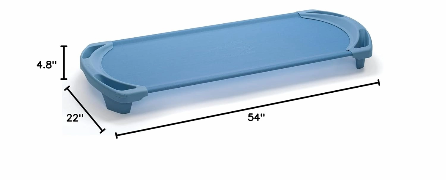 Children’s Factory SpaceLine Nap Cot, Kids Daycare and Preschool Sleeping Cot, Standard Size, Wedgewood