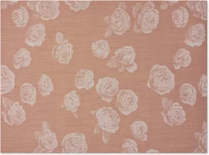 Chilewich Martha by Martha Stewart Rosette Rug in Burnt Coral - 35" x 48" - Easy Care - Premium Indoor/Outdoor Floor Mat for Entry, Kitchen, Bath, Pool with Non-Slip Backing