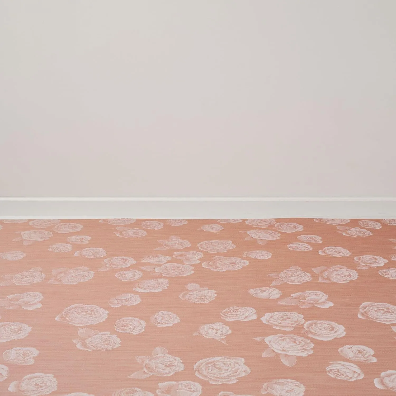 Chilewich Martha by Martha Stewart Rosette Rug in Burnt Coral - 35" x 48" - Easy Care - Premium Indoor/Outdoor Floor Mat for Entry, Kitchen, Bath, Pool with Non-Slip Backing