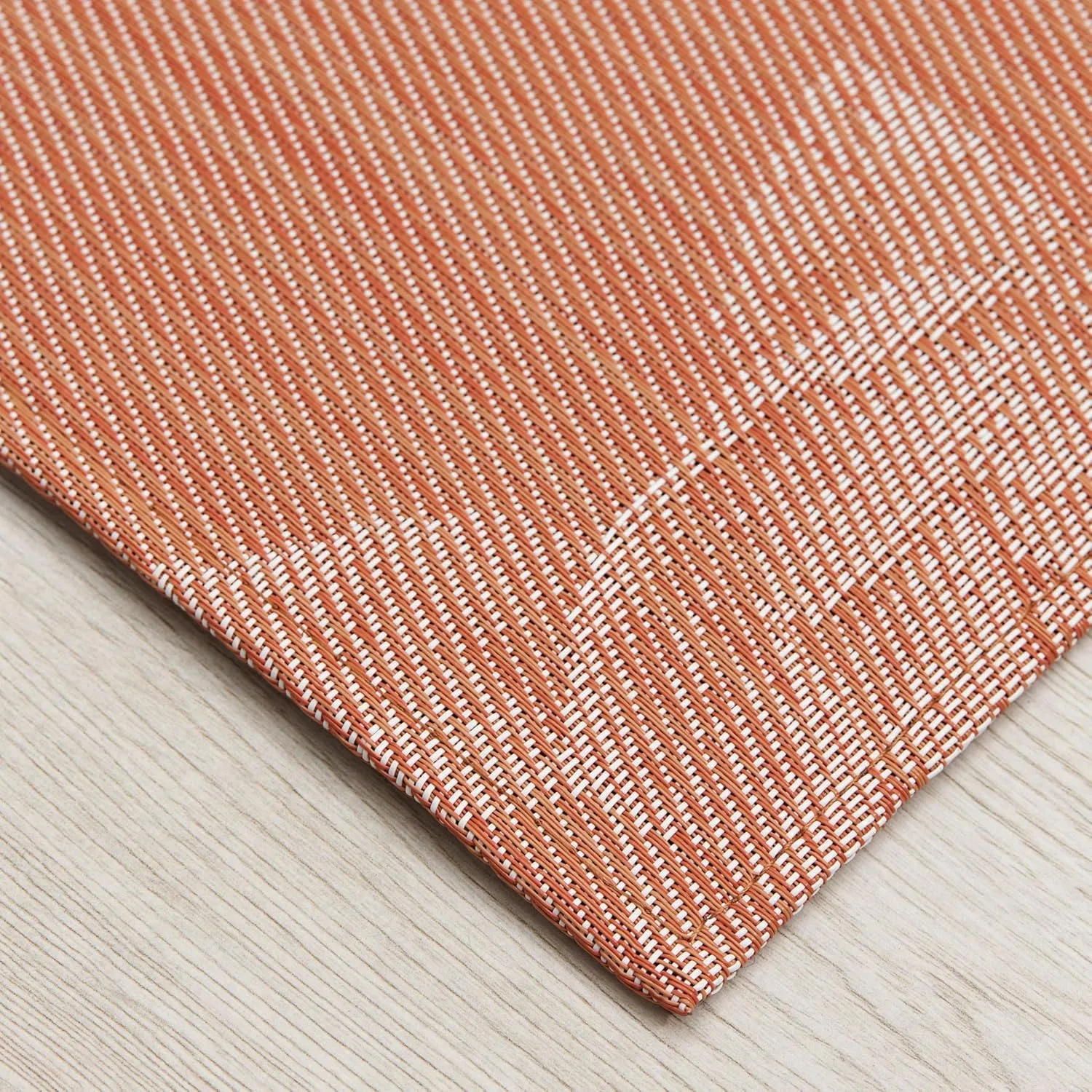 Chilewich Martha by Martha Stewart Rosette Rug in Burnt Coral - 35" x 48" - Easy Care - Premium Indoor/Outdoor Floor Mat for Entry, Kitchen, Bath, Pool with Non-Slip Backing