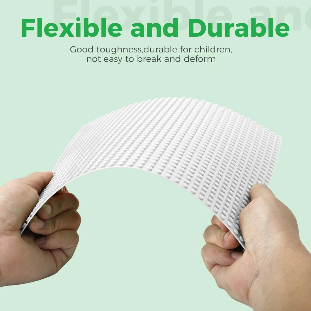 Classic Baseplates Building Plates for Building Bricks 100% Compatible with All Major Brands-Baseplate 10" x 10", White,Pack of 8