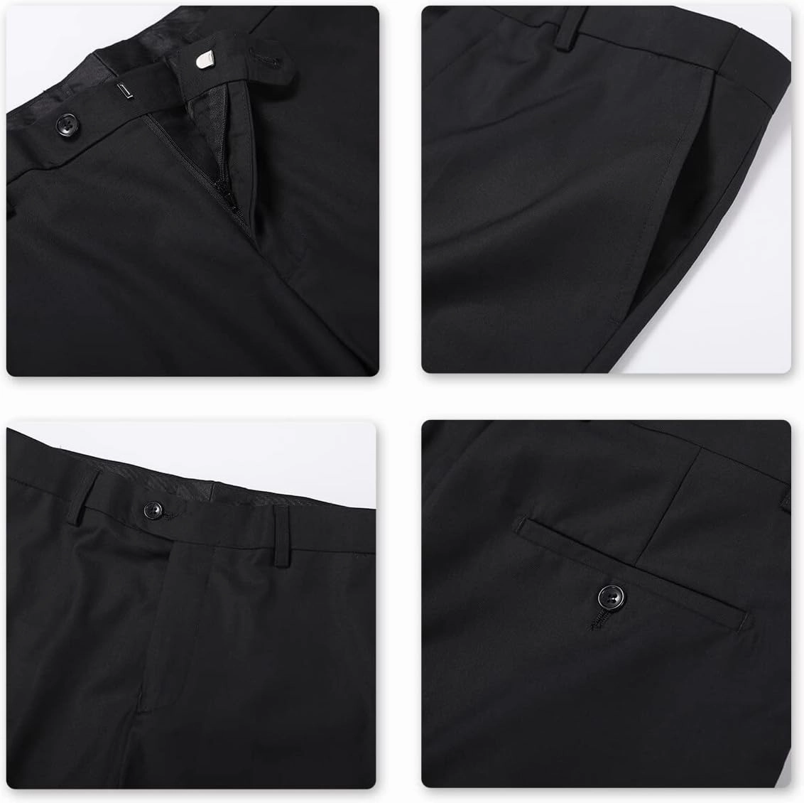 Cloudstyle Men's Luxury Slim Fit Stylish Suit Blazer Jacket & Trousers Set 2-Piece