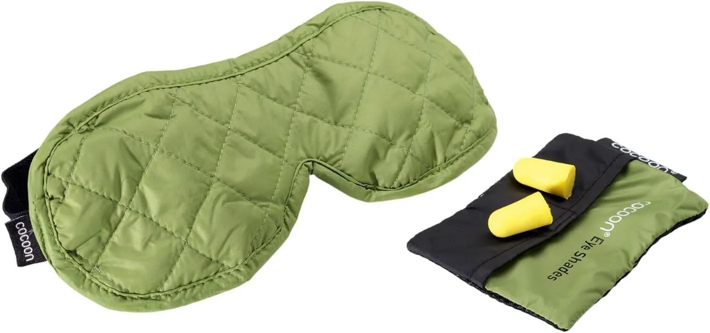 COCOON - Premium - Eye Shade, Sleep Eye Mask for Men Women, Light Blocking, Foam Ear Plugs, Compact 9"x 3"x .4"
