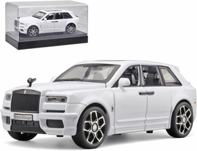 Collectibles Exquisite Car Model 1:32 Rolls-Royce Cullinan Die Cast Metal Model Cars,Pull Back Toy Cars with Light and Sound,Cars Toys Gifts for Age 3  Year Old Boys（White）