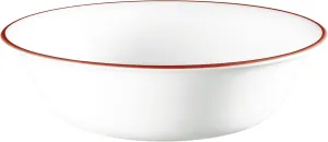 Corelle Vitrelle Glass Dinnerware Set, Chip & Crack Resistant Triple Layer Glass, 4-PC Bowl, Crimson Trellis