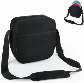 Cosmos Discus Carrier Bag Discus Shoulder Bag with Adjustable Strap, Track and Field Discus Throw Carry Case Portable Discus Storage Bag with Zipper Pocket for Storing 2 Discuses, Discus Not Included