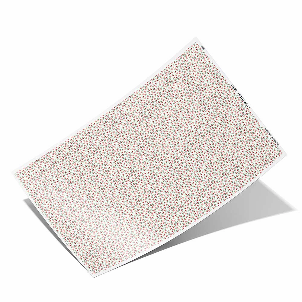 Cottage Chic Rosebud Toss - Dollhouse Wallpaper