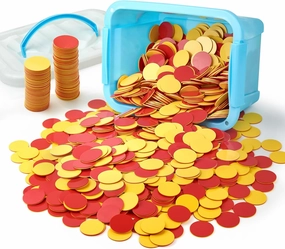 Counters for Kids Math 800 pcs Plastic Two-Color Red and Yellow Counter,Double Sided Counters Educational Toys to Help Kids Learn