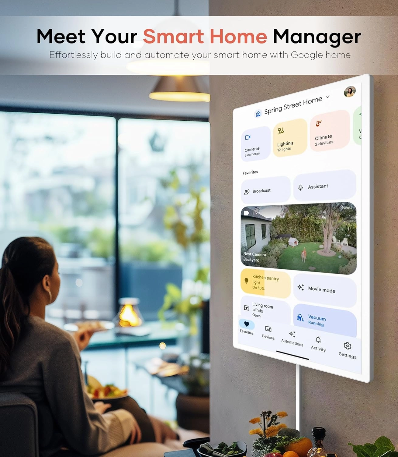 Cozyla 32 Inch Digital Calendar Wall Touch Screen Chore Chart To Do List Notepad Electronic Smart Calendar Digital for Family Meal Planner Support All App Via App Store Android Tablet Wall Mount White