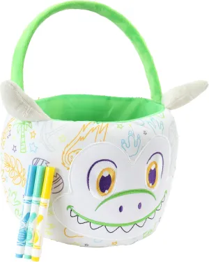 Crayola Color Me Plush, Easter Basket with 3 Ultra-Clean Washable Markers, Green Dinosaur, Creative Fun for Boys and Girls Ages 3 and Up