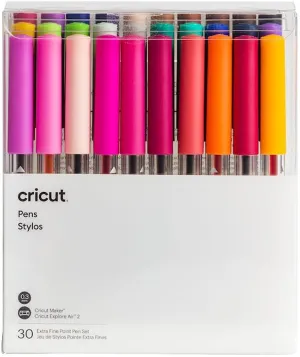 Cricut Extra Fine Point Pens - Ultimate Set (30ct) Explore, Maker, & Venture Machines