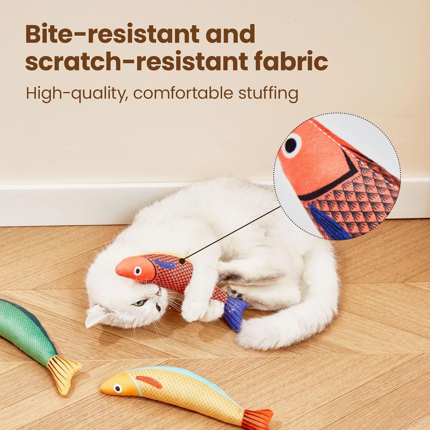 Crinkle Mackerel Cat Toy with Catnip - Soft & Durable Fish Playmate