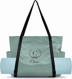 Custom Name Gym Yoga Bag with Yoga Mat Carrier Azalea Personalized Yoga Pilates Tote Shoulder Bag for Travel
