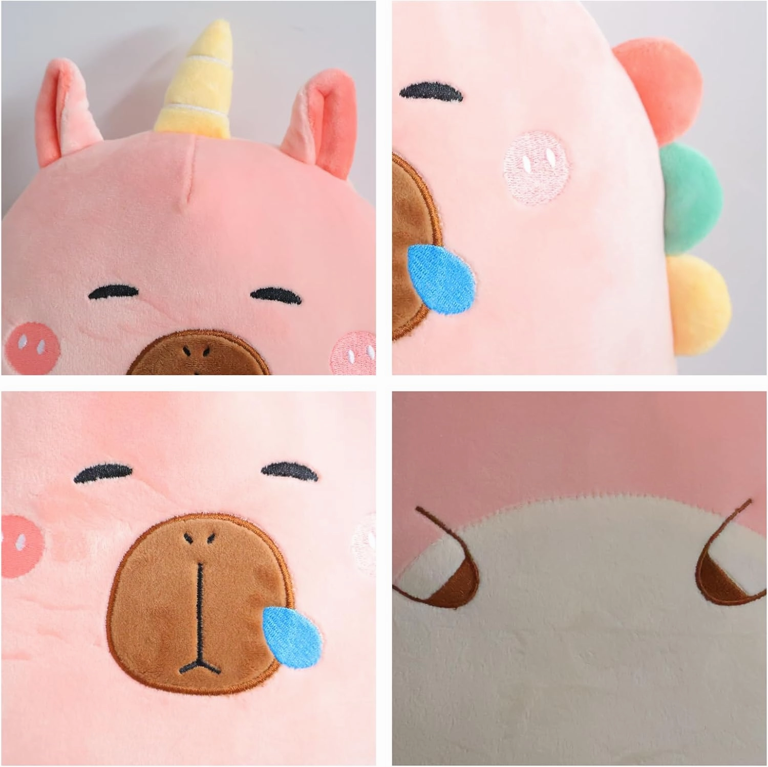 Cute Capybara Plush Toy Pillow, Squishy Capybara Plushie Hugging Pillow, Super Soft Guinea Pig Plush Toy Gifts for Kids