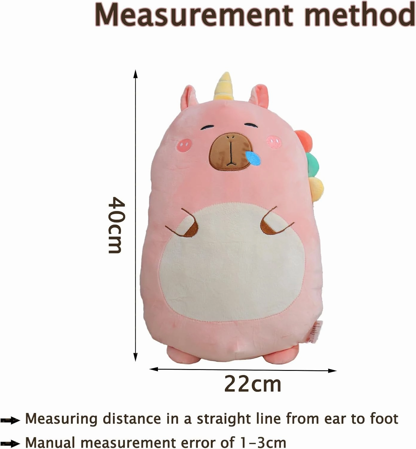 Cute Capybara Plush Toy Pillow, Squishy Capybara Plushie Hugging Pillow, Super Soft Guinea Pig Plush Toy Gifts for Kids