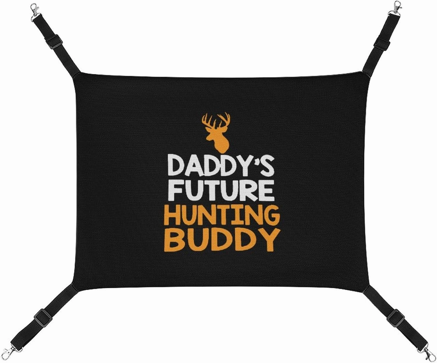 Daddy's Future Hunting Buddy Cat Hanging Hammock Soft Breathable Pet Cage Dog Hammock with Adjustable Straps and Metal Hooks