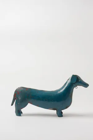 De Kulture Handcrafted Recycled Iron Small Dog Decorative Collectible Figurine showpiece Beautify Home décor Garden Balcony Terrace Decoration, 12.7x2x7 LWH inches