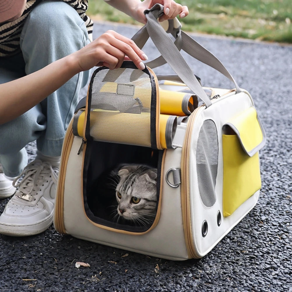 Deluxe Folding Pet Carrier Bag for Small Dogs & Cats