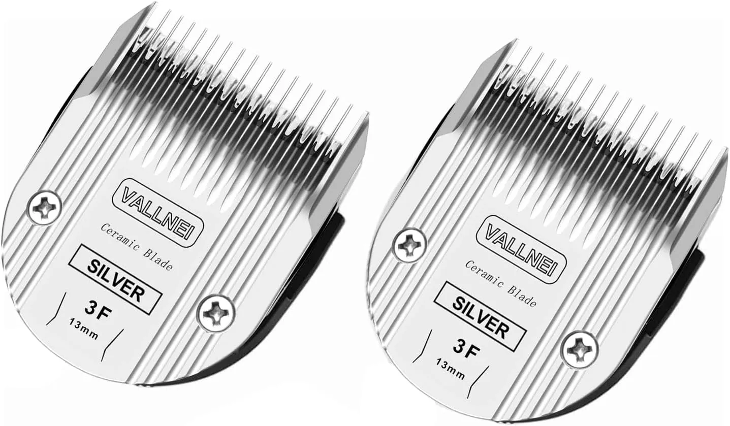 Detachable Adjustable Pet Dog Grooming Clipper Replacement Blade Compatible with WAHL Professional Animal Blade Arco, Bravura, Chromado, Creativa, Figura, and Motion Pet, Dog, and Horse Clippers(3F2)