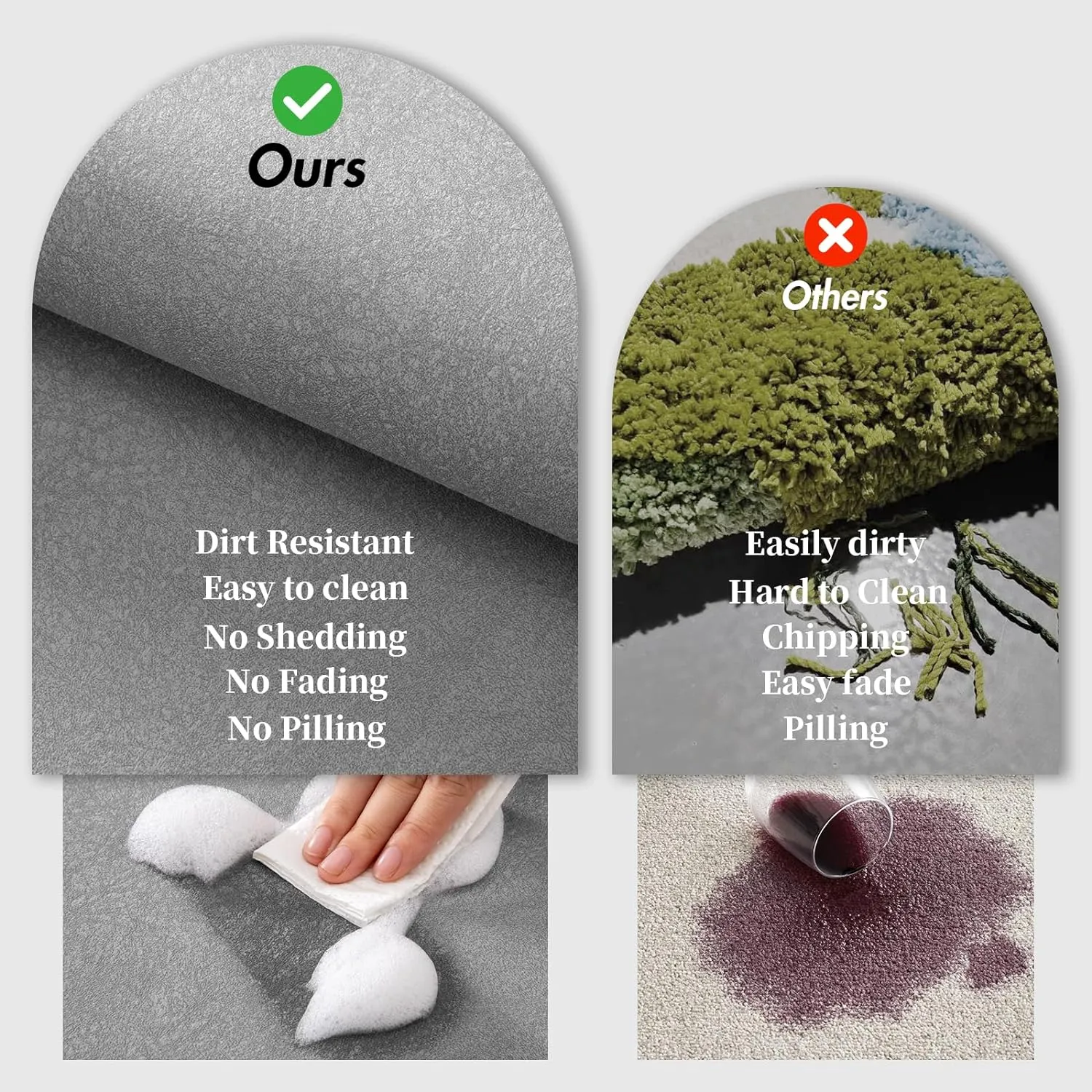 Diatomaceous Earth Bath Mat Rugs Super Absorbent Diatomite Stone Bath Mat Non Slip Quick Dry Thin Bathroom Mat Fit Under Door, Floor Rugs in Front of Bathtub, Shower Room, Sink,15.7"x23.6", Grey