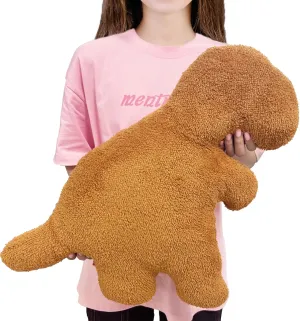Dino Nugget Pillow Large, Funny Chicken Nugget Plushie Birthday Gift, Dino Decorative Throw Pillow for Kids Room Decor, Dinosaur Stuffed Animal Idea Birthday Gift for Teens Kids and Adult