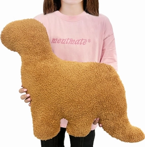 Dino Nugget Pillow Large, Funny Chicken Nugget Plushie Birthday Gift, Dino Decorative Throw Pillow for Kids Room Decor, Dinosaur Stuffed Animal Idea Birthday Gift for Teens Kids and Adult