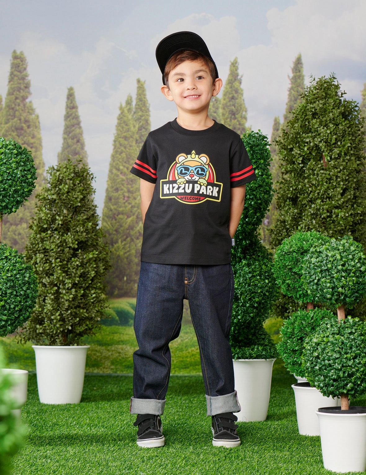 Dinosaur Bear Print Regular Fit T-shirt