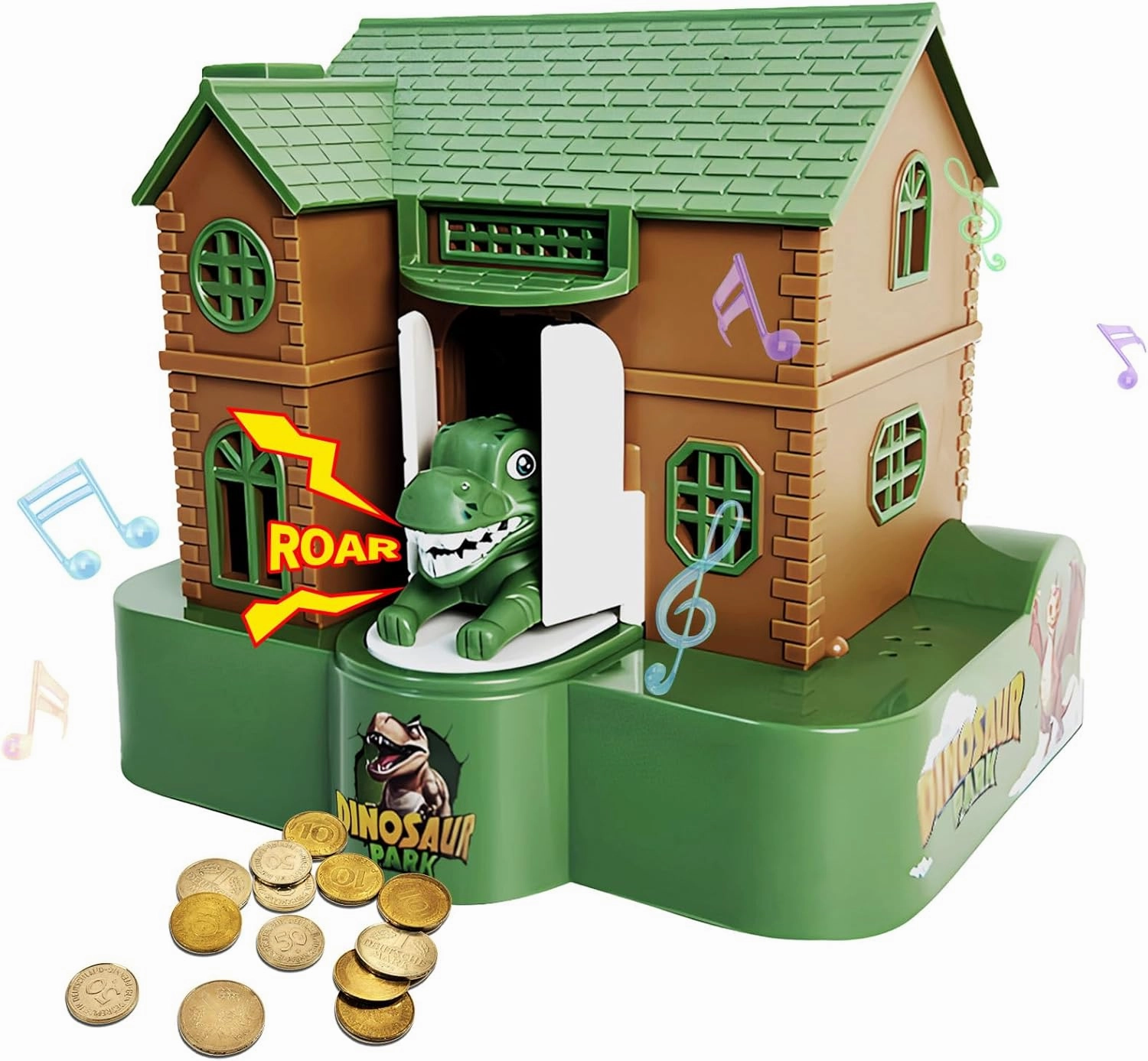 Dinosaur Piggy Bank for Kids,Funny Dinosaur Toys Stealing Coin Bank for Boys Girls,Novelty Electric Money Bank for Saving Coins,Perfect Educational Toys Gift for Birthdays Christmas Sock Stuffing