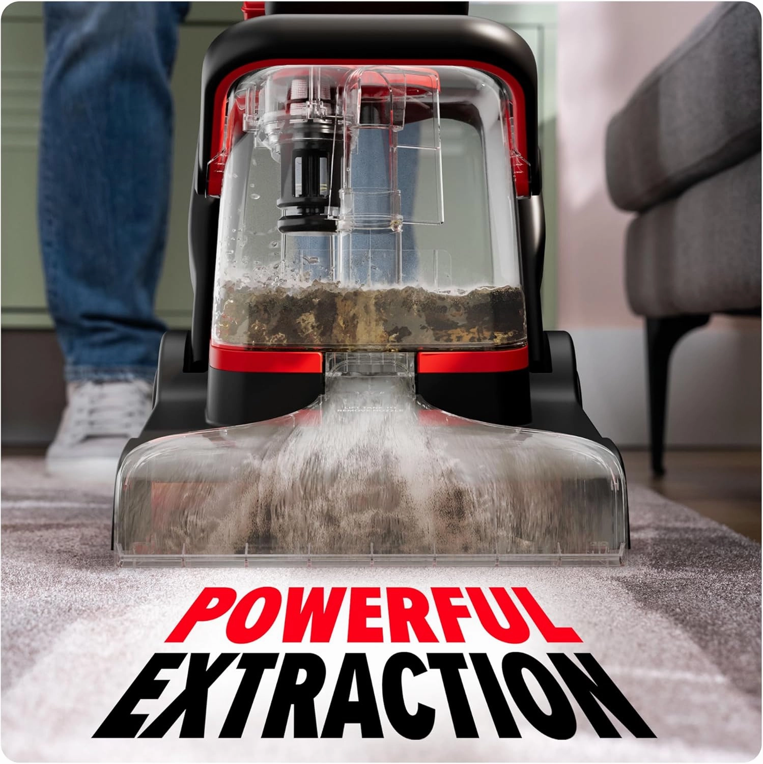 Dirt Devil Full Size Carpet Cleaner Machine for Carpet and Upholstery, Deep Cleaning Carpet Shampooer Machine with Two Cleaning Modes, Pair with Dirt Devil Carpet Cleaner Solution