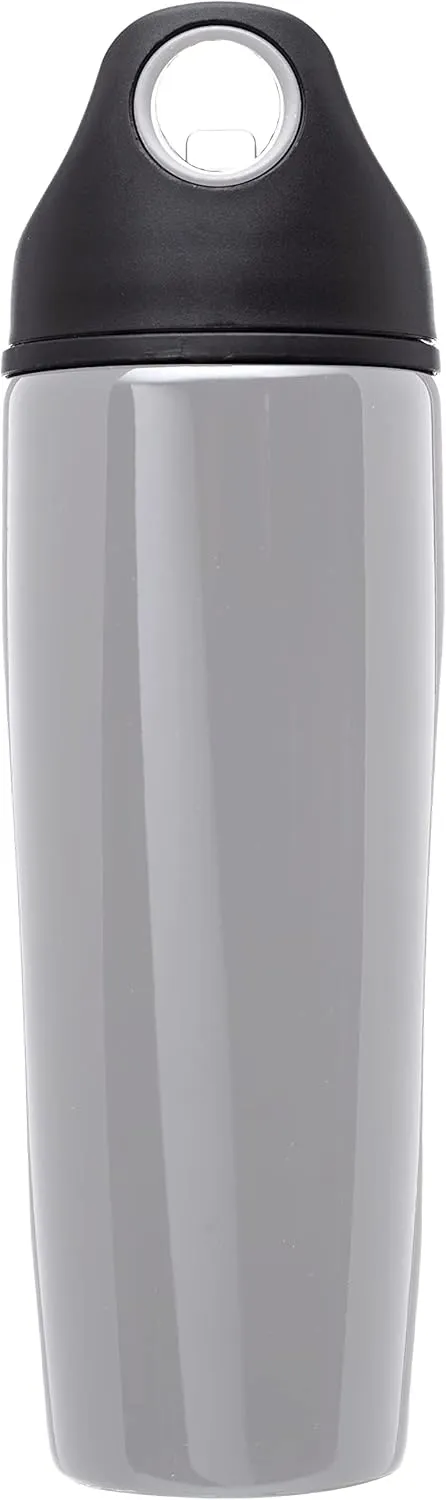 DISCOUNT PROMOS Stainless Steel Bulk Reusable Water Bottle, 6 Pack, 28.5 oz BPA Free Sports Team Bottles with Lid and Flip-up Straw, Spill Proof Bulk Pack Water Bottles with Straw, Silver