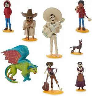 Disney Coco Deluxe Figure Play Set - Includes 10 Highly Detailed Toy Figures of Beloved Characters - Perfect for Imaginative Play and Collecting - Great Gift for Coco Movie Fans, Suitable for All Ages