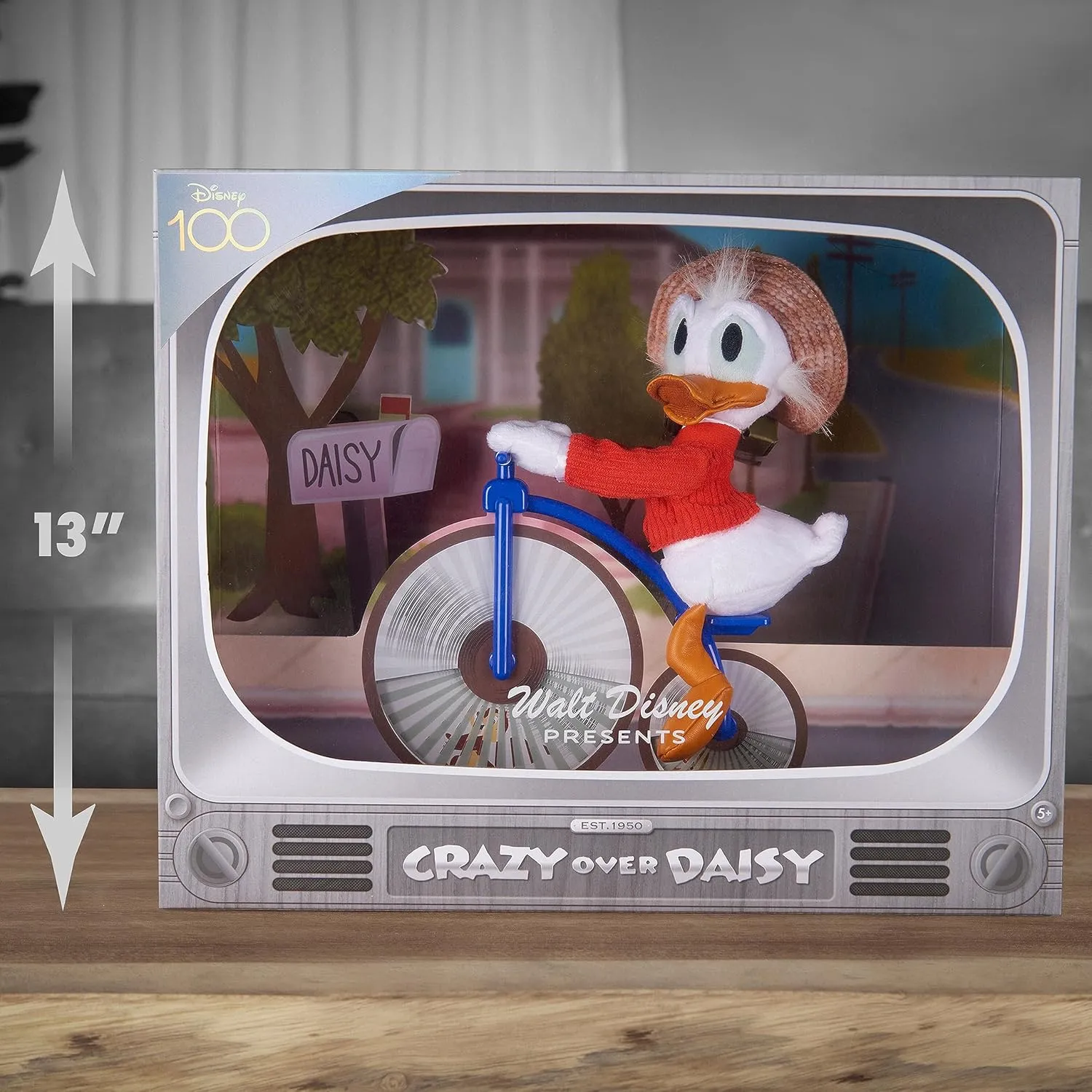 Disney100 Years of Wonder Walt Disney Presents “Crazy Over Daisy” Donald Duck Collectible Plush Stuffed Animal, Kids Toys for Ages 5 Up, Amazon Exclusive by Just Play