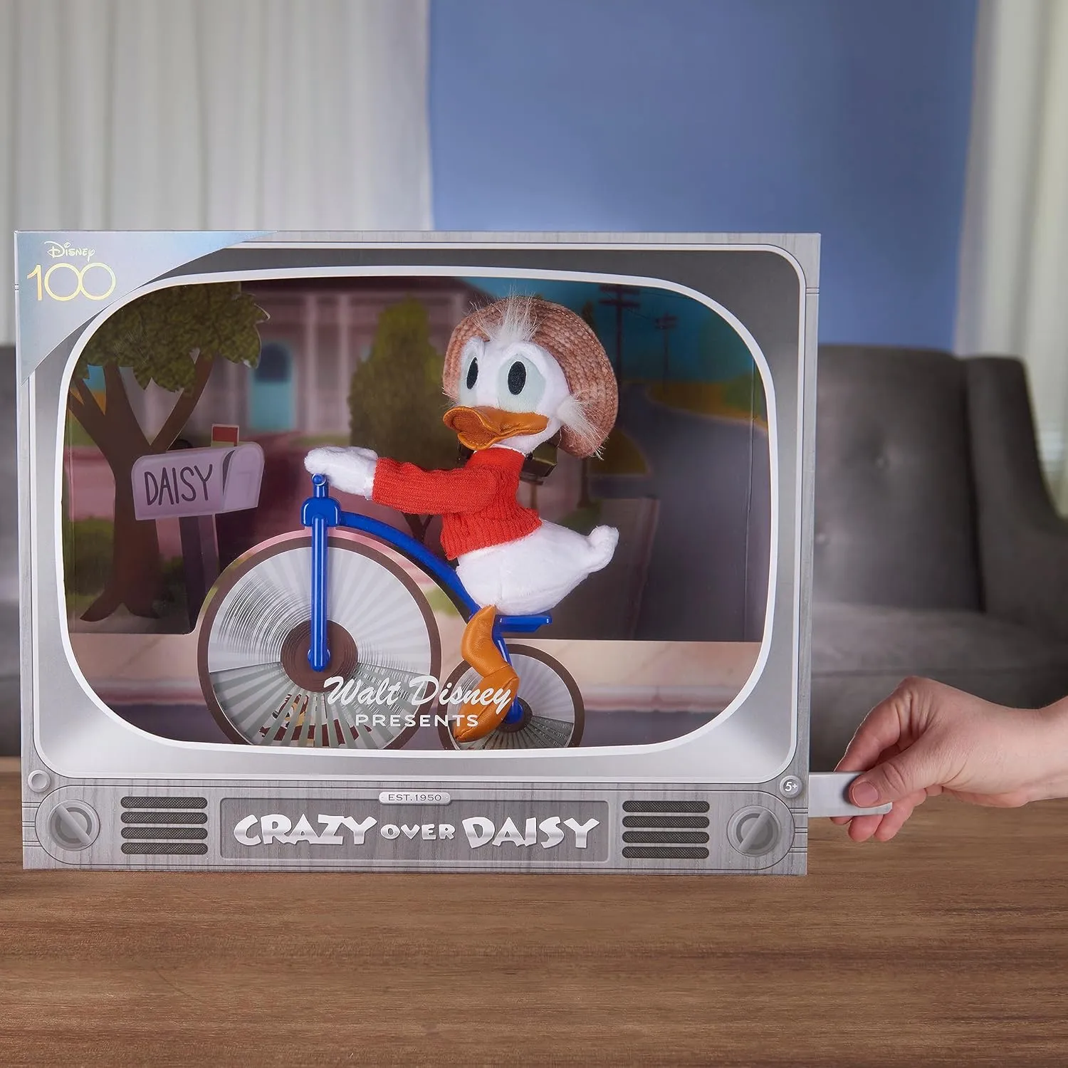 Disney100 Years of Wonder Walt Disney Presents “Crazy Over Daisy” Donald Duck Collectible Plush Stuffed Animal, Kids Toys for Ages 5 Up, Amazon Exclusive by Just Play