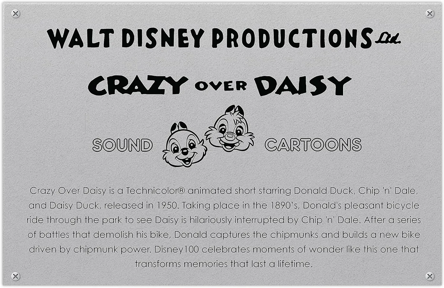 Disney100 Years of Wonder Walt Disney Presents “Crazy Over Daisy” Donald Duck Collectible Plush Stuffed Animal, Kids Toys for Ages 5 Up, Amazon Exclusive by Just Play