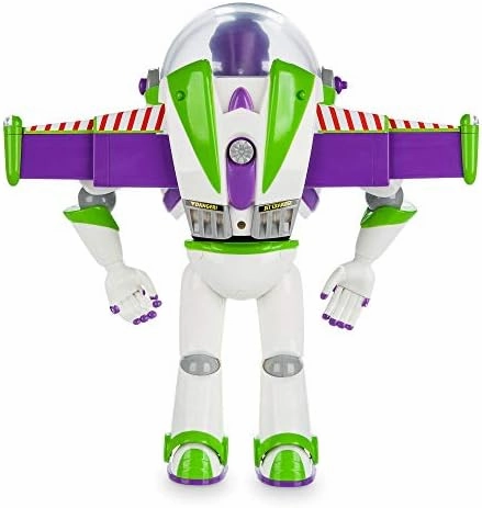 Disney Store Official Buzz Lightyear Interactive Talking Action Figure from Toy Story, Features 10  English Phrases, Interacts with Other Figures and Toys