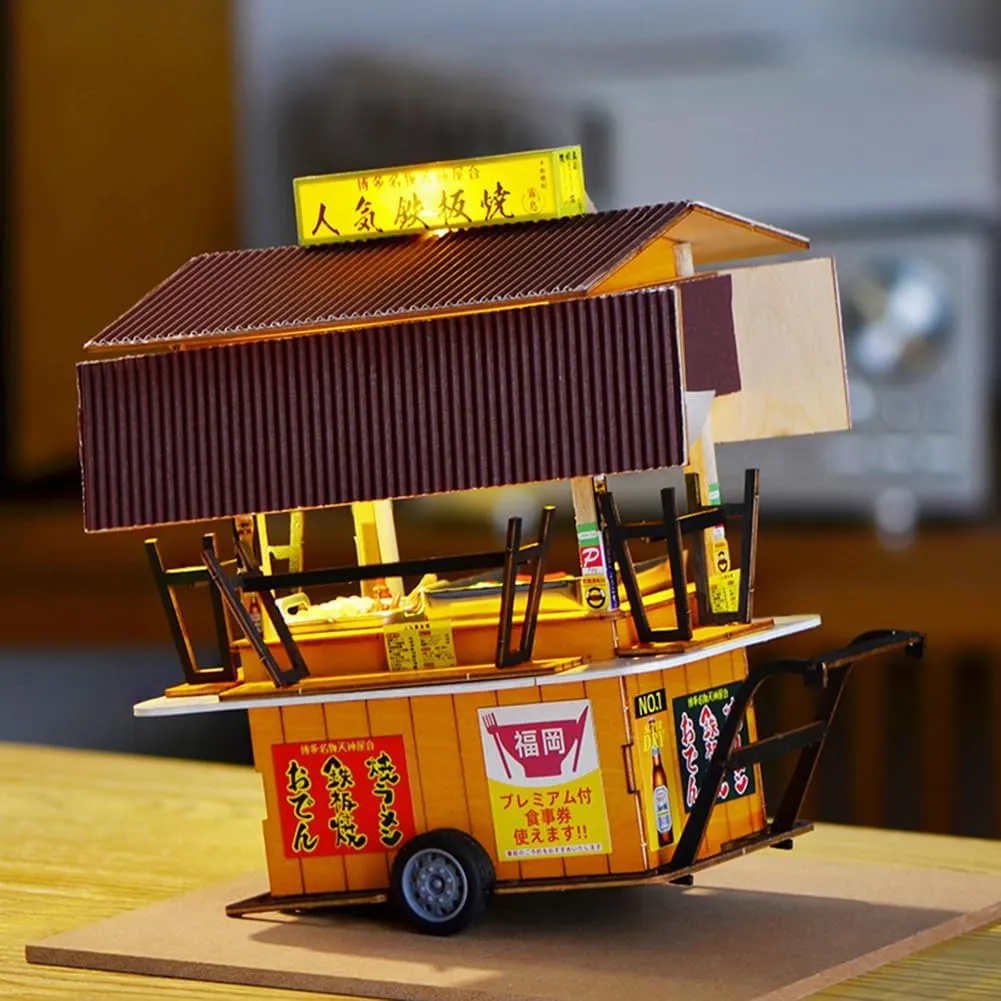 DIY Miniature Dollhouse Kit,Japanese Shop Wooden Dollhouse,Tiny House kit with Furniture Building Model Puzzle Toy for Creative Gifts (Japanese Shop)