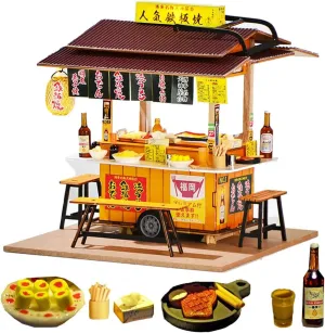 DIY Miniature Dollhouse Kit,Japanese Shop Wooden Dollhouse,Tiny House kit with Furniture Building Model Puzzle Toy for Creative Gifts (Japanese Shop)