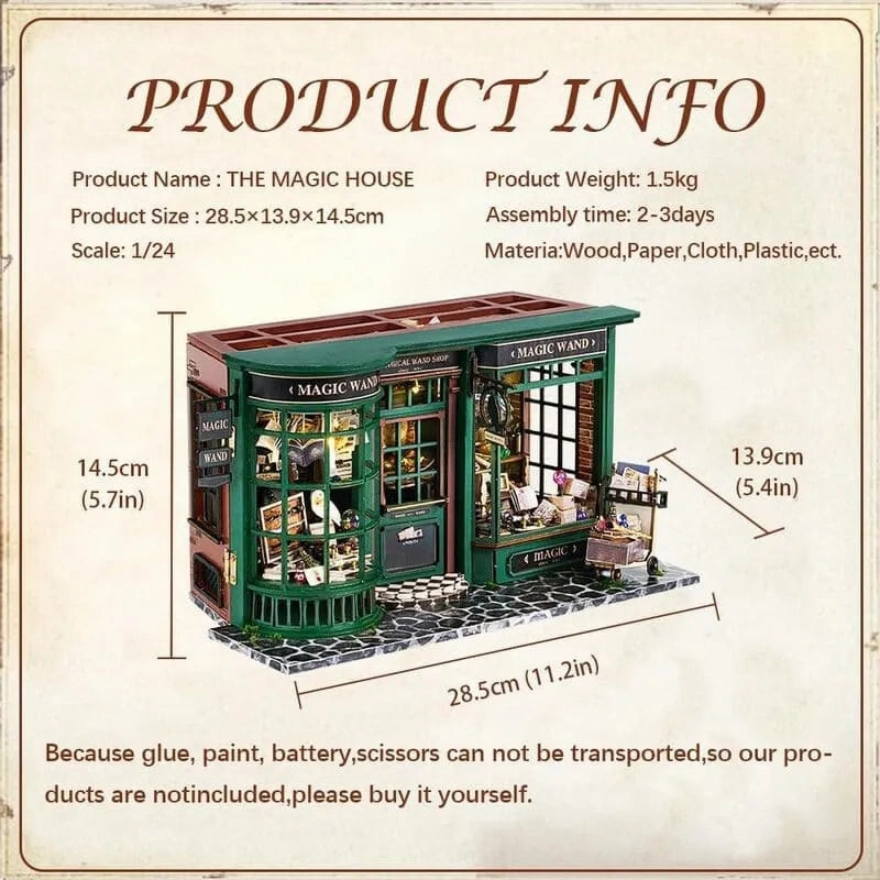 DIY Dollhouse Miniature Kit|Magic Wand Store