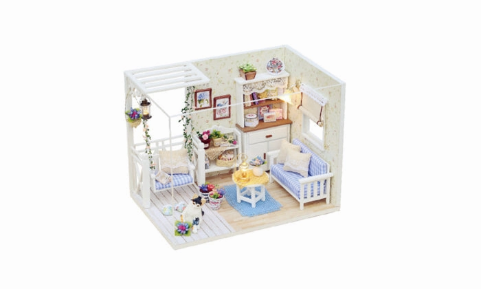 DIY Dollhouse Wooden Kit Mini House Gifts