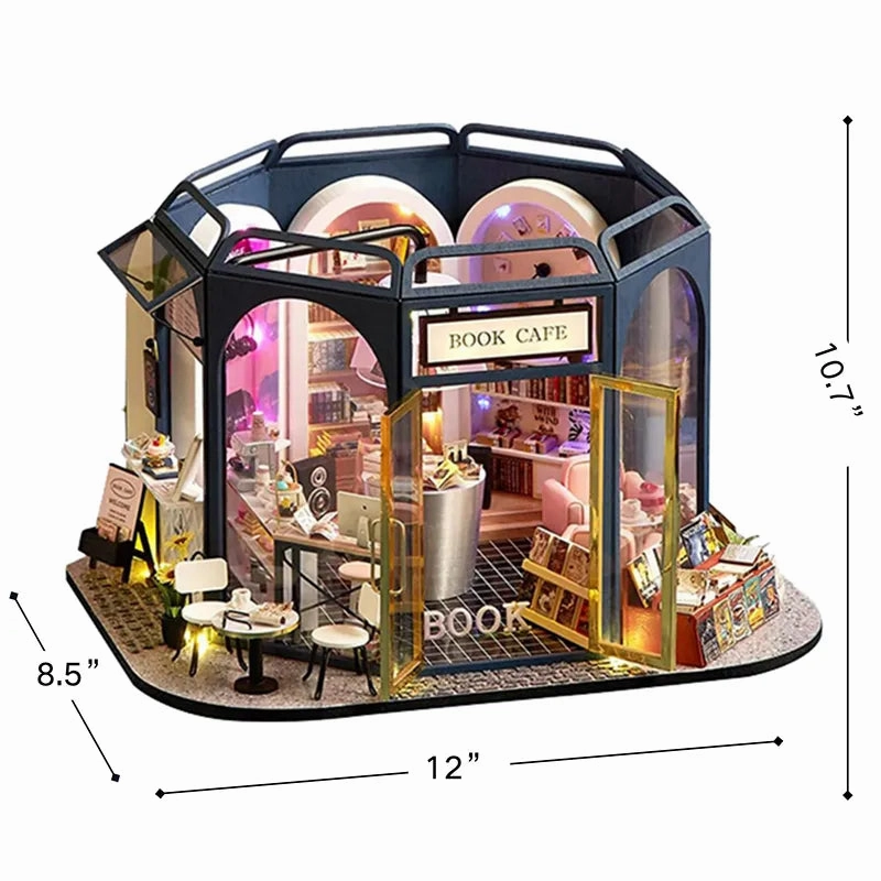 DIY Miniature House | Book Cafe Dollhouse Kit