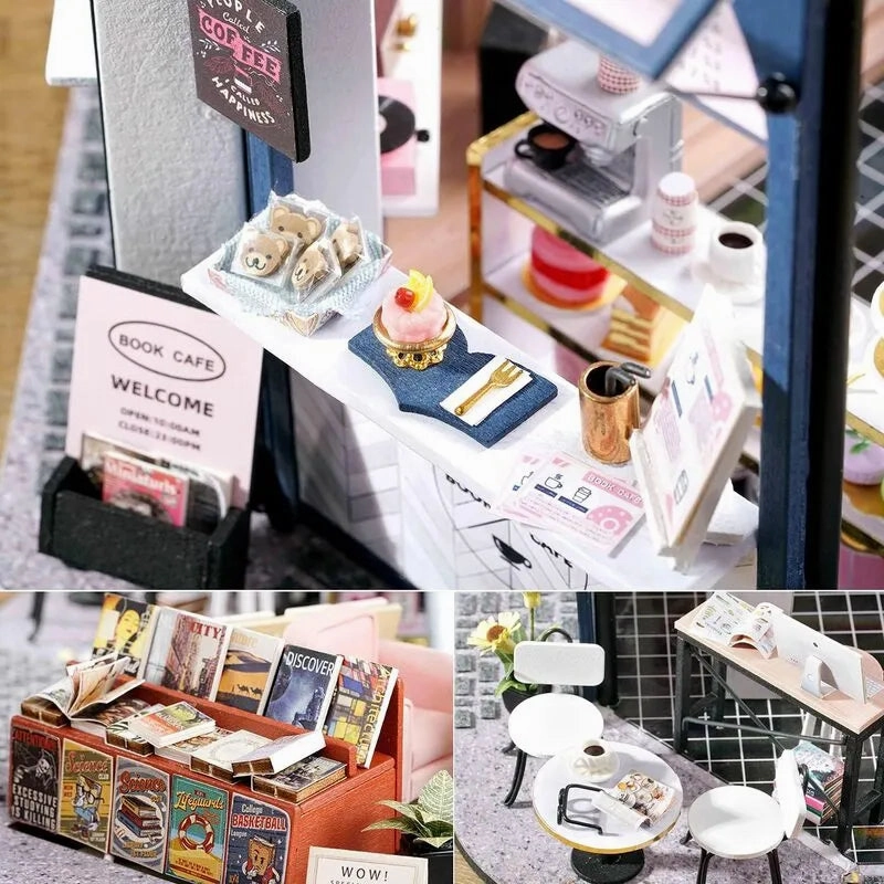 DIY Miniature House | Book Cafe Dollhouse Kit