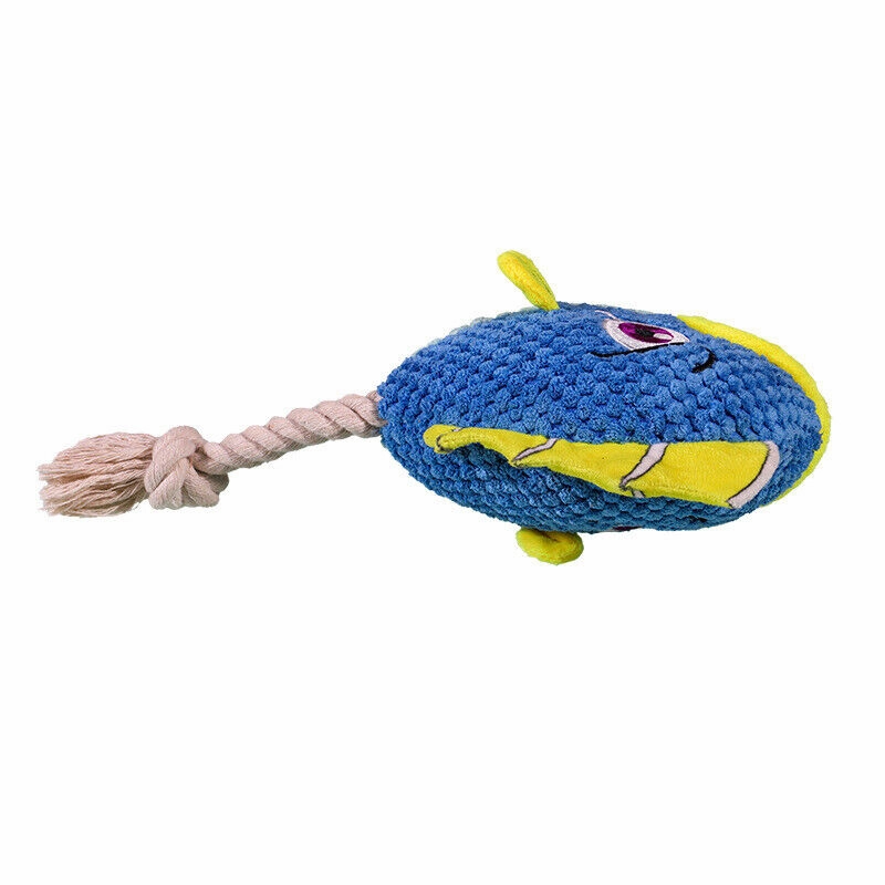 Dog Squeaky Toys Chew Puppy Fluffy Toy Durable Rope Teeth Grinding PET Shark Cat