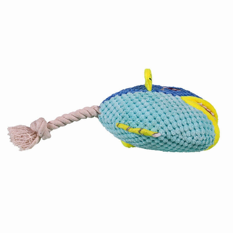 Dog Squeaky Toys Chew Puppy Fluffy Toy Durable Rope Teeth Grinding PET Shark Cat