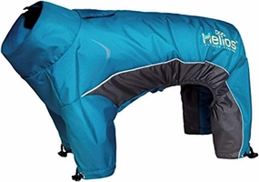 DOGHELIOS 'Blizzard' Full-Bodied Comfort-Fitted Adjustable and 3M Reflective Winter Insulated Pet Dog Coat Jacket w/ Blackshark Technology, Large, Blue