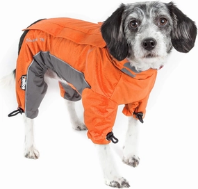 DOGHELIOS 'Blizzard' Full-Bodied Comfort-Fitted Adjustable and 3M Reflective Winter Insulated Pet Dog Coat Jacket w/ Blackshark Technology, X-Small, Orange