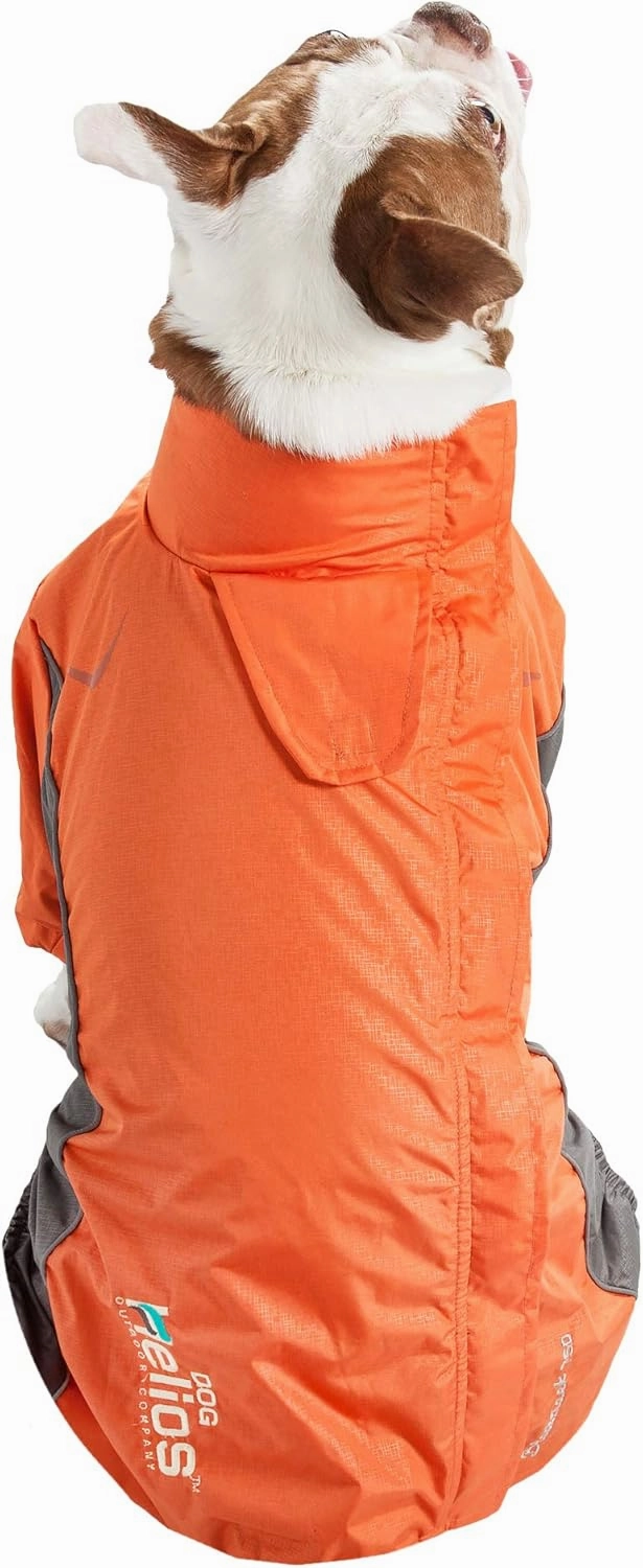 DOGHELIOS 'Blizzard' Full-Bodied Comfort-Fitted Adjustable and 3M Reflective Winter Insulated Pet Dog Coat Jacket w/ Blackshark Technology, X-Small, Orange