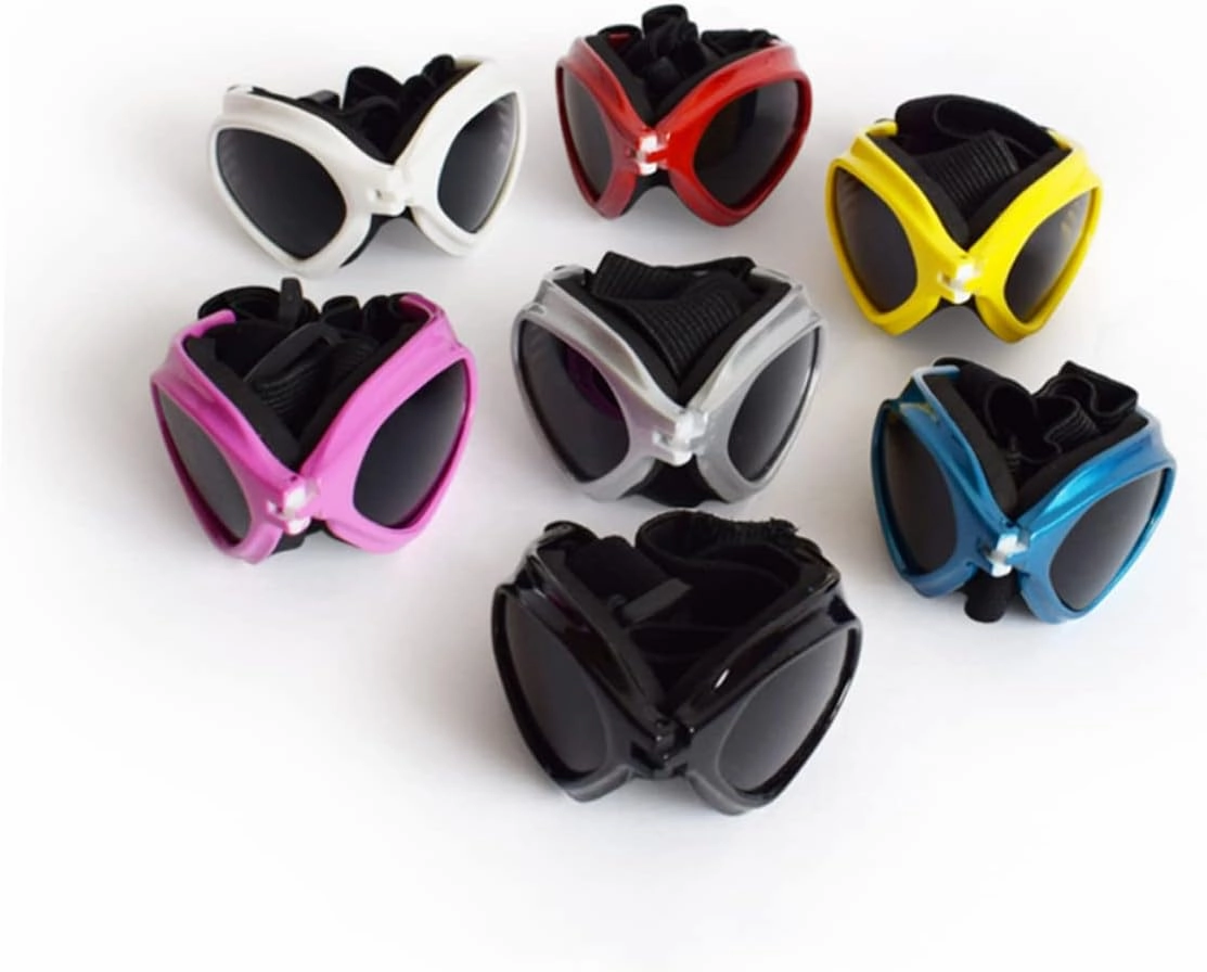 DOITOOL 3pcs Doggles for Medium Dogs Fashion Sunglasses Pet Goggles Dog Accessories Uv Wind Protection