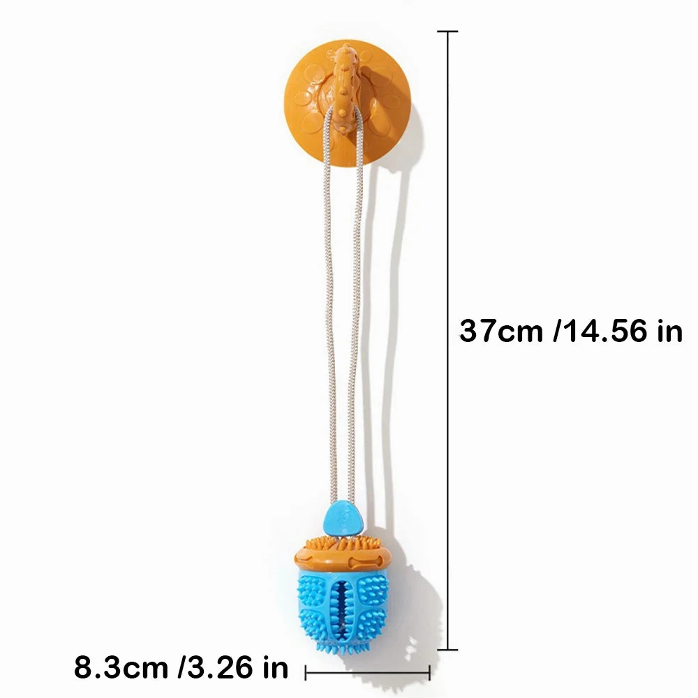 Durable Dog Chew Toy with Suction Cup & Food Dispenser