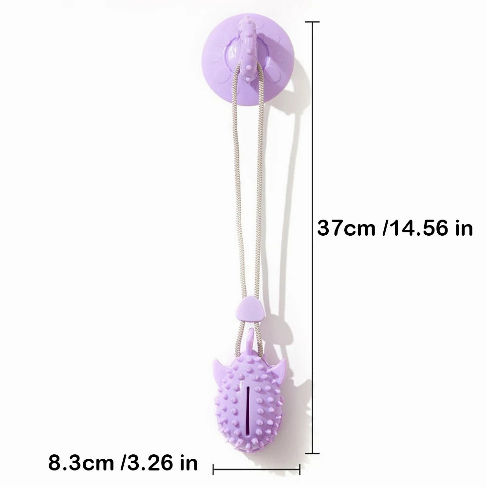 Durable Dog Chew Toy with Suction Cup & Food Dispenser